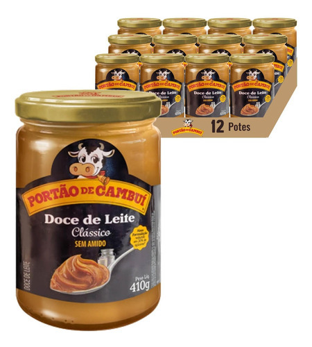 Doce De Leite Tradicional Portão Do Cambui 410g (12 Potes)