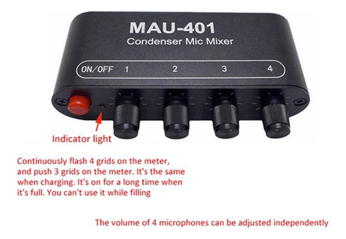 Nuevo Mezclador De Micrófono De Condensador Mini Audio Mixer