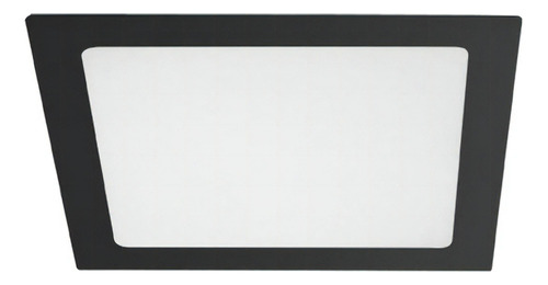 4 Pç Painel Plafon Led Emb. Quadr. Preto 18w 6500k Taschibra 110V/220V