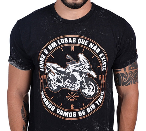 Camiseta Kallegari Longe É Moto Big Trail Bmw Triumph Honda