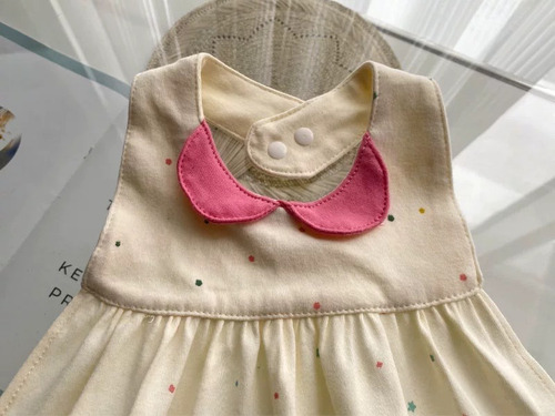 Babero Princesa Niña Con Botón A Presión Ajustable