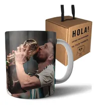 Comprar Taza Ceramica - Messi Besando La Copa Del Mundo Qatar 2022