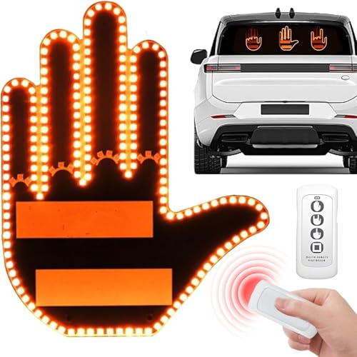 Señal Luces Led Divertidas Para Dedos De Coche Con Control R