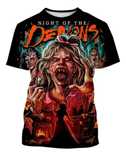 Camiseta De Manga Corta Con Estampado 3d Night Of The Demons