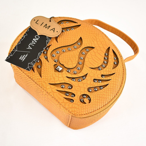 Imagen 5 de 7 de Carteras Bandoleras Mujer Simil Cuero Suela Tachas Lima