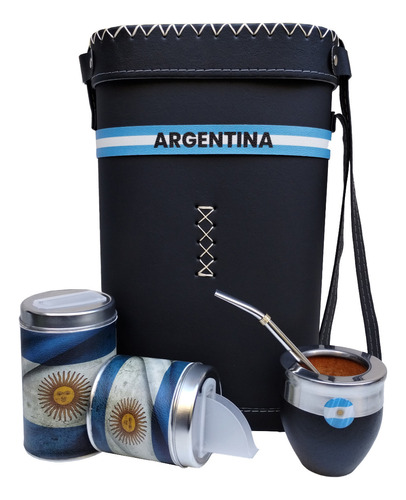 Set Matero Argentina Mate Imperial Porta Termo Para Stanley