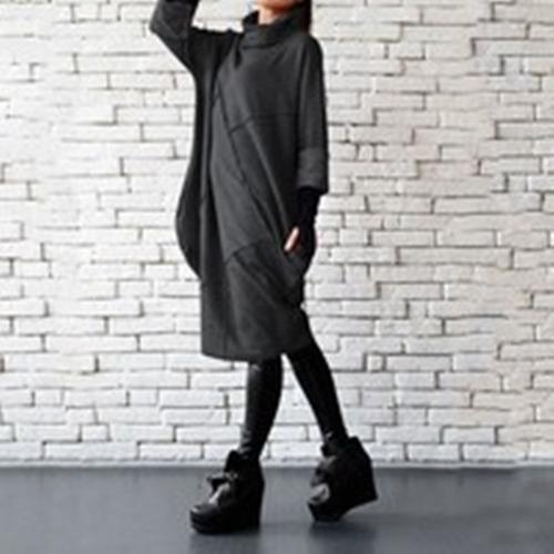 Vestido De Costura De Otoño E Invierno Para Mujer De Moda