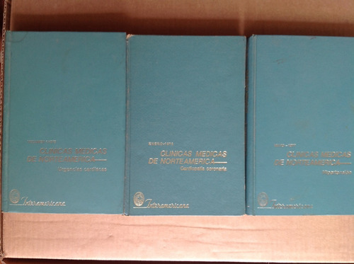 Tres Libros Usados. Cardiología. Cl Med N A  1973/7/9