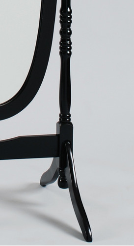 Imagen 6 de 7 de Espejo De Piso Ovalado Color Negro + ¡envio Gratis!