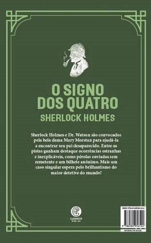 Sherlock Holmes - O Signo dos Quatro, de Doyle, Arthur an. Editorial Editora Garnier, capa mole em português, 2022
