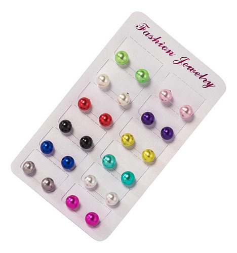 Paquete De 5-6 12 Pares De Aretes De Perlas Surtidas Aretes