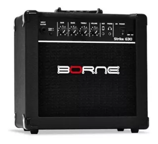 Cubo Amplificador Para Guitarra Borne Strike G30 Preto 15w 110V/220V