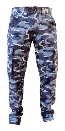 Pantalones de camuflaje azul hotsell