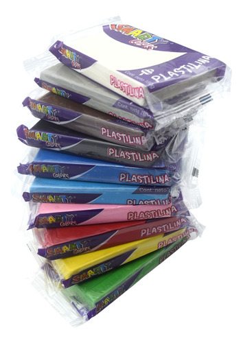 Barra De Plastilina Paquete Con 10 Colores De 180 Gramos C/u Color