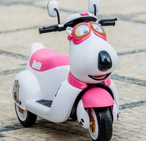 Motocicleta Eléctrica Edext 12v Para Niños 2-7 Años Color Rosa