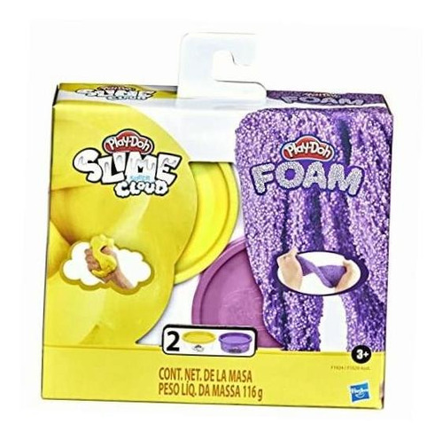 Play-doh Masa Foam Slime Super Cloud Set De 2 Latas Para