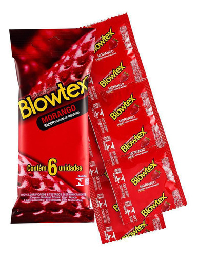 Preservativo Blowtex (sabor Morango) 6 Unidades