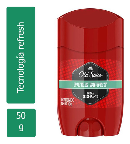 Old Spice Pure Sport Barra Desodorante Con 50g