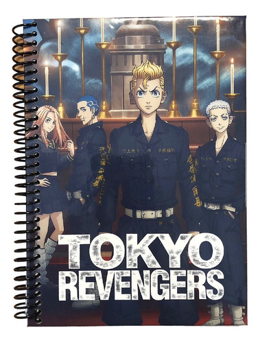 Cuaderno Rayado A5 Tapa Dura Con Stickers Tokyo Revengers
