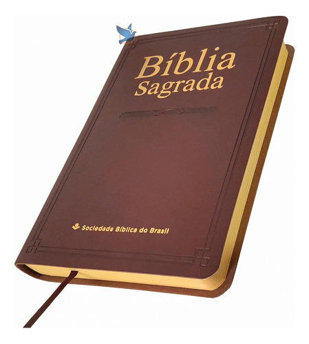 Bíblia Sagrada Slim Missionária Naa Capa Flexível Marrom