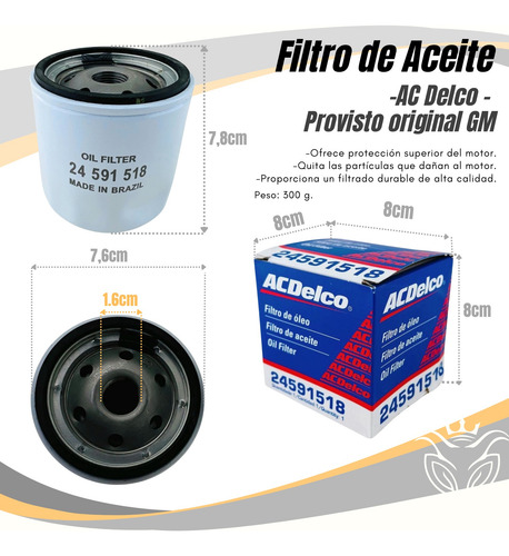 Kit Correa Tensor Filtro Aceite Original Gm Corsa 1.4 2006