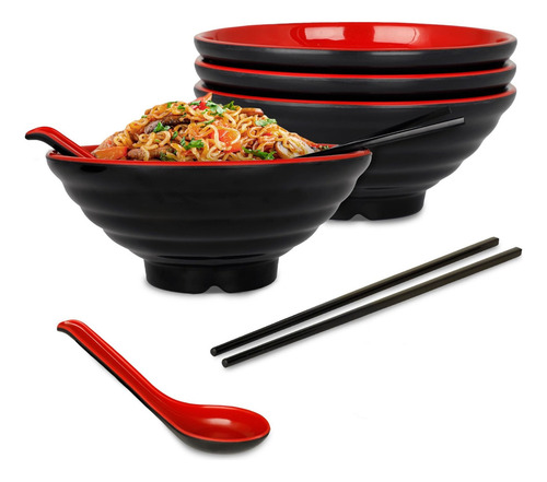 Louça De Melamina De Estilo Japonês (4 Pessoas). Ele Inclui: