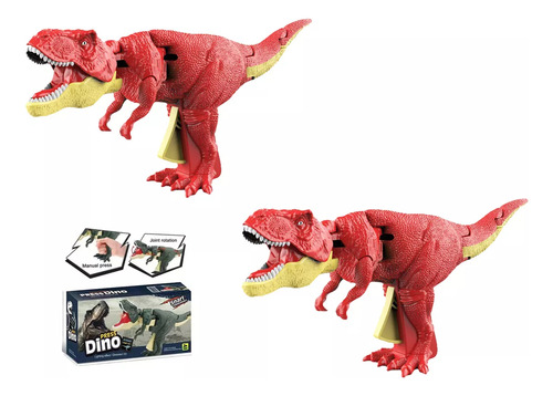 Juguete Zazaza T-rex Con Forma De Prensa De 2 Piezas Con For