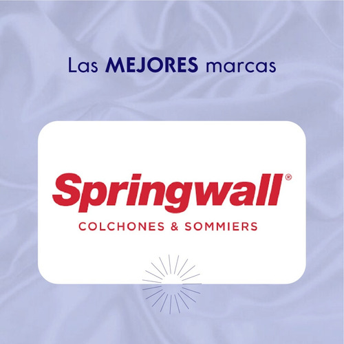 Imagen 3 de 10 de Sommier Y Colchon Springwall Power 140 X 190 Resortes Individuales