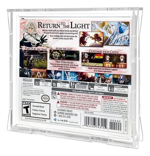 Protector Acrílico Uv Para Juego 3ds Caja