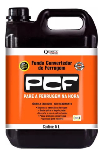 Pcf Fundo Convertedor De Ferrugem 5 L Quimatic Tapmatic
