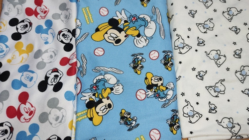 Imagen 2 de 3 de Pañales De Algodón Estampado Para Bebé Miden 70*50 Precio X3
