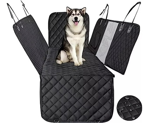 Cubre Asiento Impermeable Perro Mascota Alta Calidad Negro