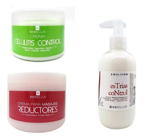 Kit Combo Celulitis + Estrias + Reductora Biobellus 