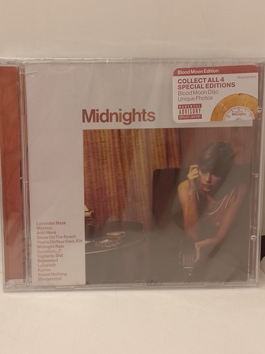 Taylor Swift Midnights Blood Moon Ed. Parental Advisory Cd 