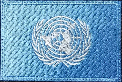 comprar Bandera Onu Parche Bordado Militar Gotcha Tactico 9*6cm