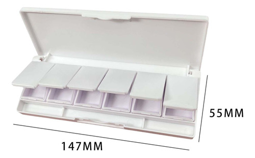 2 X Contenedores Vacíos Recargables Diy 6 Compartimentos