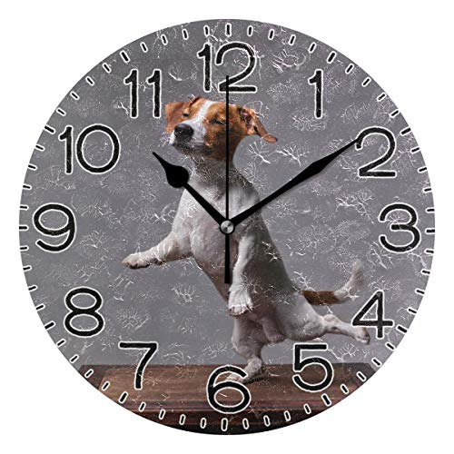 Reloj De Pared Con Diseño De Perro Jack Russell Terrier, Fu