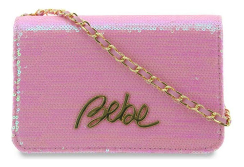 Cartera Crossbody Bebe Milly Sequined Rosa