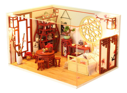 Kits De Bricolaje De Casa De Muñecas En Miniatura De Madera