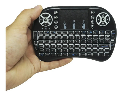 Mini Teclado Wireless Mini Keyboard Usb S/ Fio Com Touch Pad