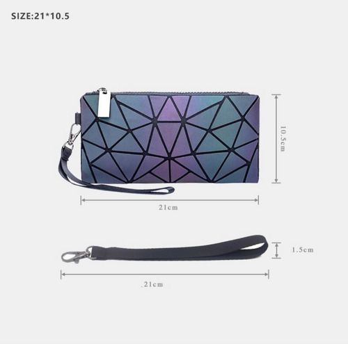 Imagen 2 de 4 de Bolsa Mariconera De Diseño Geométrico Tornasol,monedero