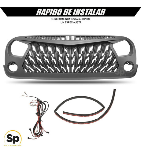 Parrilla Enojada Jeep Wrangler Jk 2007-2017 Frente C/led