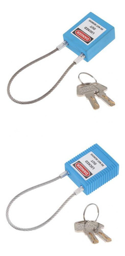 2 Piezas De De Seguridad Azul Con Llaves Para Aplicaciones