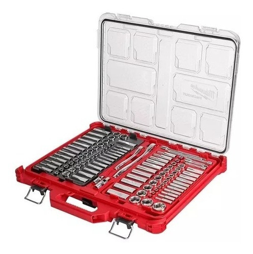 Juego De Dados 1/4 Y 3/8 106pzs Packout Milwaukee 48-22-9486