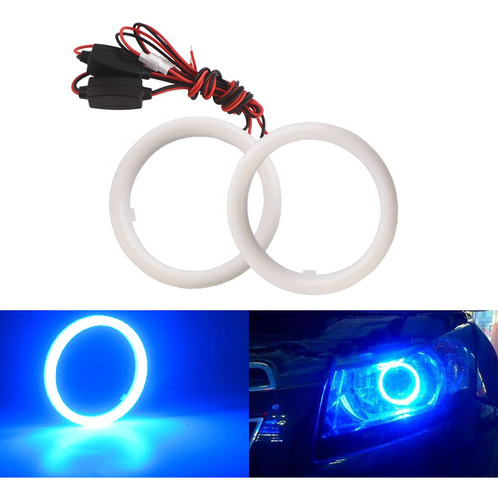 Qasim Par Anillo Led Azul In Cob Halo Para Motor Automovil