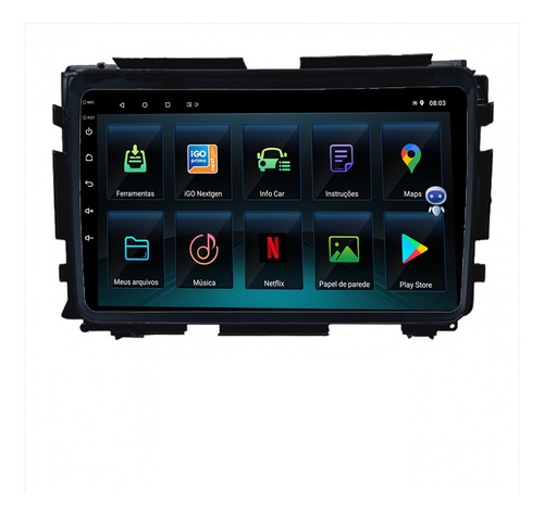 Multimidia Hrv 16/21 9p Qled Android Carplay 2gb 32gb