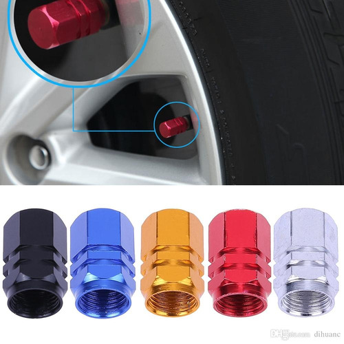 Imagen 2 de 10 de Tapas Valvulas Cubiertas Auto Moto Aluminio Azules .x4 T124