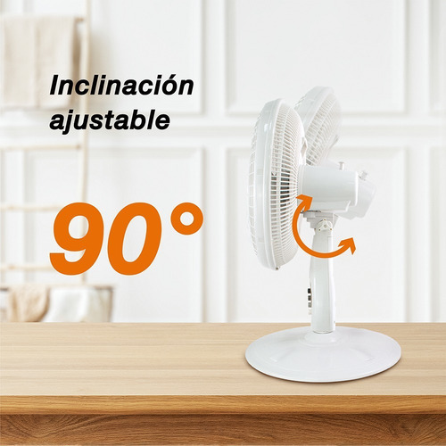 Ventilador Mytek 16 Pulgadas 3 En 1 Pedestal 40.64 Cm 60hz Blanco Blanco Plástico 3