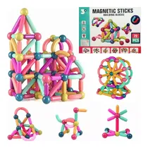 Comprar 72 Pcs Juego De Bloques Construcción Magnéticos Para Niños