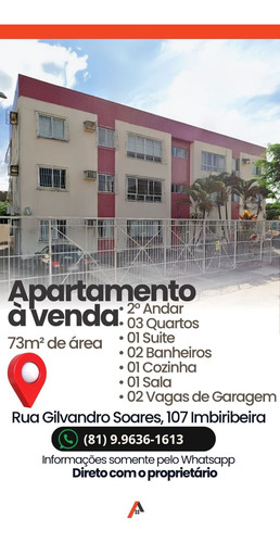 Apatamento 73m2 - Imbiribeira A 500m Da Lagoa Do Araçá E Da Nova Ponte Com A Av. Recife